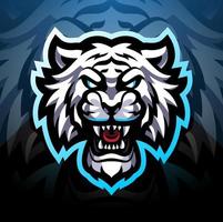 witte tijger esport mascotte logo vector