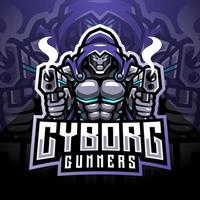 cyborg gunners esport mascotte logo ontwerp vector