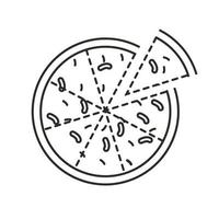 vectorillustratie van pizzapictogram, plak pizza vector