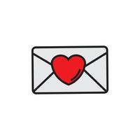 vector witte envelop met liefdeslogo of liefdesbrief