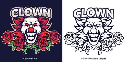 clown mascotte logo vector ontwerp