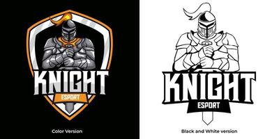 ridder esport logo mascotte ontwerp. vector illustratie