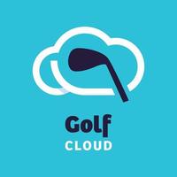 golf cloud-logo vector