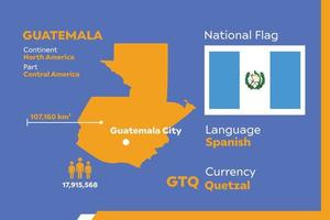 infographic kaart van guatemala vector