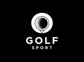 golfsport-logo. letter o voor golf logo vector ontwerpsjabloon.