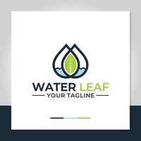 water blad logo ontwerp vector, drop, natuurlijk. vector