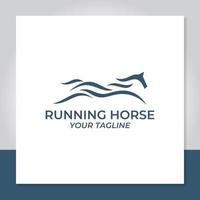 paard run logo ontwerp vector, snelheid, sprong, race. vector