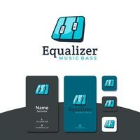 box equalizer muziek logo ontwerp vector