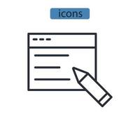 copywriting iconen symbool vectorelementen voor infographic web vector