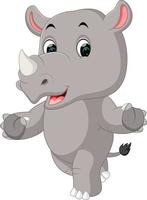 schattige neushoorn cartoon vector