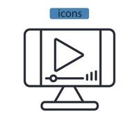 videopictogrammen symbool vectorelementen voor infographic web vector