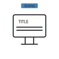 titelpictogrammen symbool vectorelementen voor infographic web vector