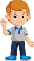 schattige jongen cartoon vector