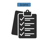 checklist pictogrammen symbool vectorelementen voor infographic web vector
