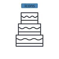 cake iconen symbool vector-elementen voor infographic web vector
