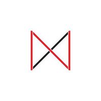 abstracte letter nx eenvoudige lijn logo vector