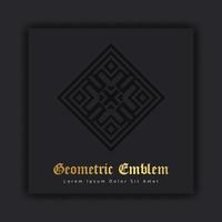 luxe gouden ornament embleem ontwerp stijlvolle lijn kunst decoratief logo. hotel labelsjabloon. gratis vector