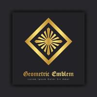 luxe gouden ornament embleem ontwerp stijlvolle lijn kunst decoratief logo. hotellabelsjabloon vector