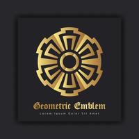 luxe gouden ornament embleem ontwerp stijlvolle lijn kunst decoratief logo. hotellabelsjabloon vector