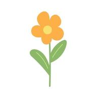 lentebloem groeit. eenvoudige vectorillustratie in cartoomstijl vector