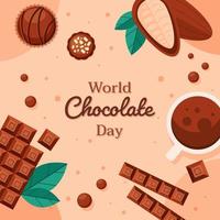 wereld chocolade dag vectorillustratie vector