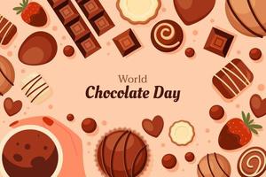 wereld chocolade dag vectorillustratie vector