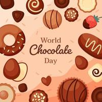 wereld chocolade dag illustratie vector