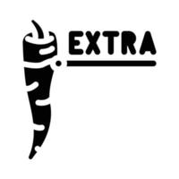 extra kruid peper glyph pictogram vectorillustratie vector