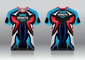 esport jersey gaming-ontwerp voor- en achteraanzicht vector