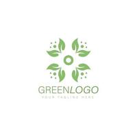 groene bloem logo ontwerp vector