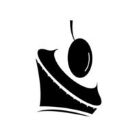taart pictogram logo ontwerp illustratie afbeelding vector