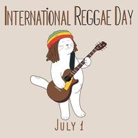 internationale reggaedag vector