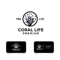 koraal leven logo ontwerp vector