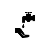 water kraan logo ontwerp vectorillustratie vector