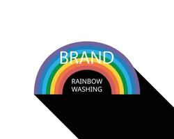 regenboog wassen is een bedrijf dat openlijk steun geeft aan de lgbtq-gemeenschap, maar lgbtq-medewerkers niet eerlijk behandelt vector