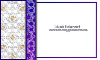 Arabische elegante luxe sier islamitische achtergrond met islamitisch patroon decoratief ornament premium vector