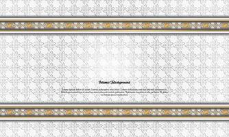 Arabische elegante luxe sier islamitische achtergrond met islamitisch patroon decoratief ornament premium vector