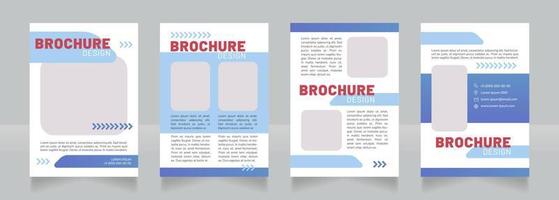 vermindering van vervuiling blauw, rood blanco brochureontwerp. sjabloon set met kopie ruimte voor tekst. vooraf gemaakte verzameling van bedrijfsrapporten. bewerkbare 4 papieren pagina's vector