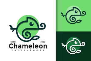 kameleon logo ontwerp vector sjabloon