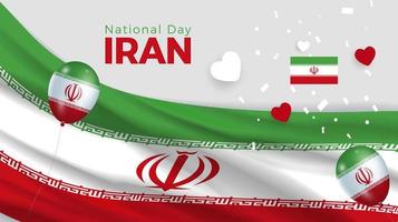 gelukkige nationale dag iran. banner, wenskaart, flyer ontwerp. poster sjabloonontwerp vector