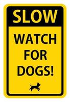 teken slow watch voor honden vector