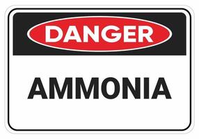 gevaar ammoniak. pas op voor de gevaren van ammoniak. veiligheid teken vectorillustratie. osha en ansi standaard teken. eps10a gevaar.eps vector