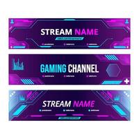 sjablonen streaming banner vector