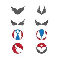vleugel logo sjabloon vector pictogram illustratie ontwerp