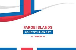 dag van de grondwet van de Faeröer vector