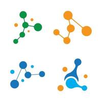 molecuul logo ontwerp vector