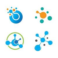 molecuul logo ontwerp vector