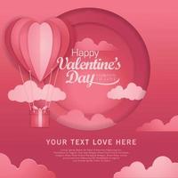 happy Valentijnsdag typografie vector ontwerpsjabloon