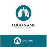 longgezondheid en zorg logo sjabloon, embleem, ontwerpconcept, creatief symbool, pictogram, vectorillustratie. vector