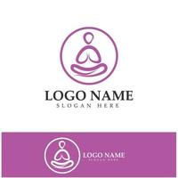 logo ontwerp van mensen die yoga doen symbool pictogram illustratie vector